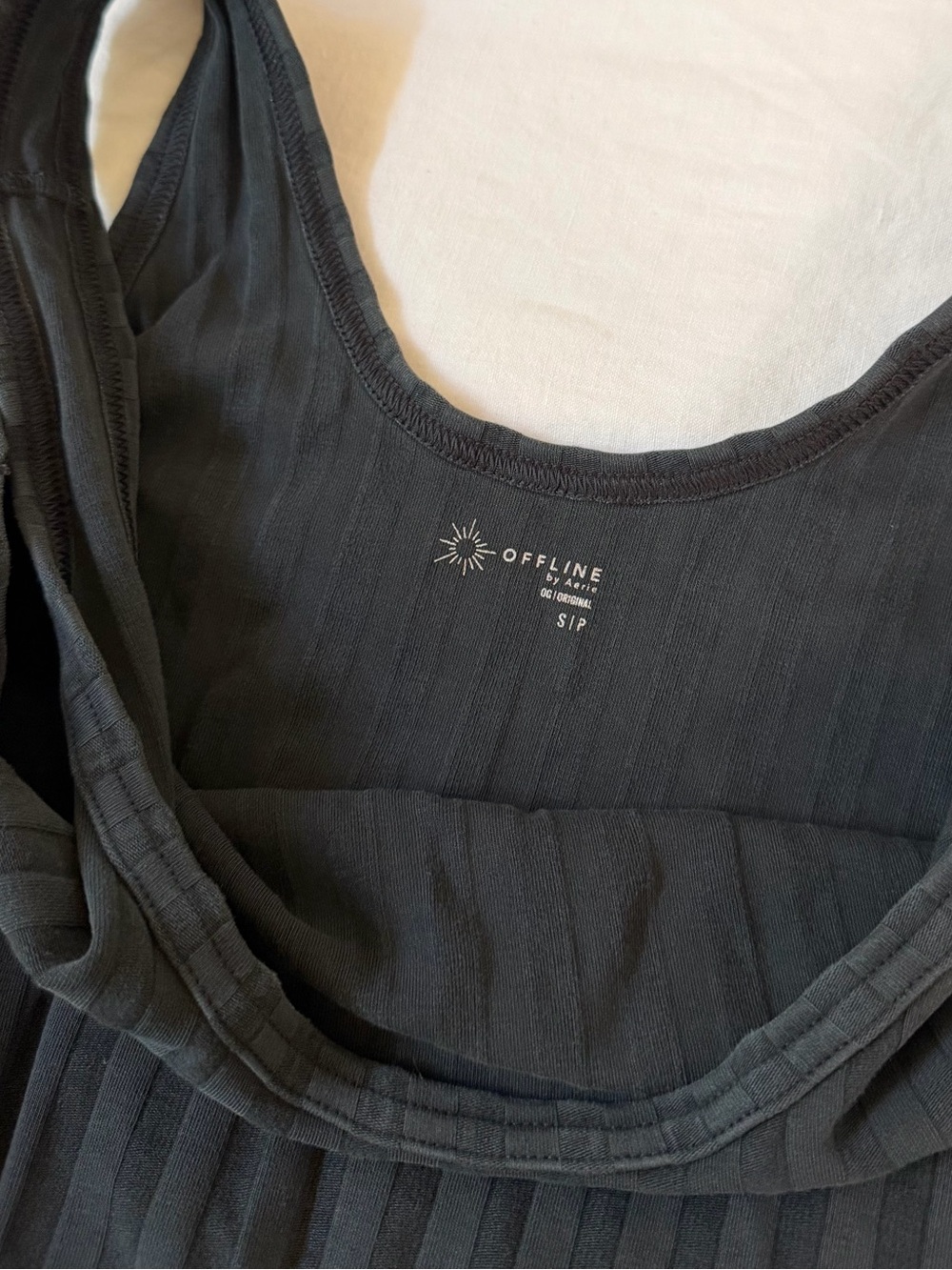 Offline by Aerie Groove Midi Dress, washed black with side slits - Picture 4 of 4